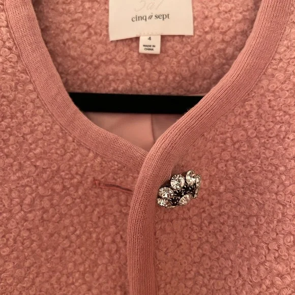 Cinq à Sept Pink Textured Blazer - Picture 3 of 4